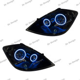 چراغ جلو اسپرت تیبا مدل حلقه نعون آبی یخی