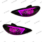 چراغ جلو اسپرت 206 طرح NX صورتی