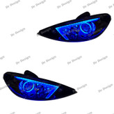 چراغ جلو اسپرت 206 طرح NX آبی