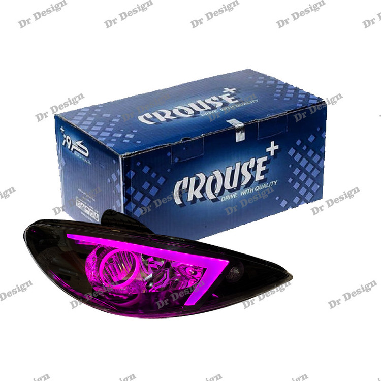 چراغ جلو اسپرت 206 کروز طرح NX صورتی