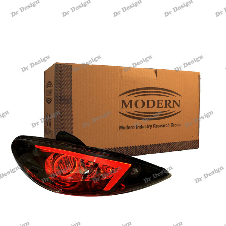 چراغ جلو اسپرت 206 مدرن طرح NX قرمز