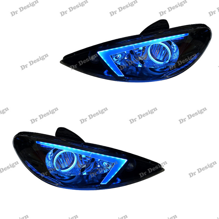 چراغ جلو اسپرت 206 طرح NX آبی یخی