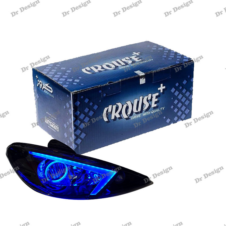 چراغ جلو اسپرت 206 کروز طرح NX آبی