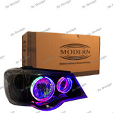 چراغ جلو اسپرت پراید مدرن حلقه سه بعدی فولکالر داخل مشکی