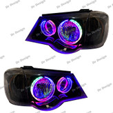 چراغ جلو اسپرت پراید حلقه سه بعدی فولکالر داخل مشکی