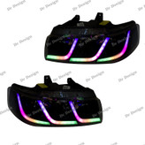 چراغ جلو اسپرت سمند طرح C6 فولکالر داخل مشکی