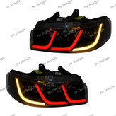 چراغ جلو اسپرت سمند طرح C6 قرمز داخل مشکی