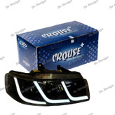 چراغ جلو اسپرت سمند کروز طرح C6 سغید داخل مشکی