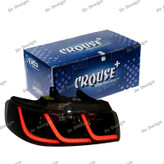 چراغ جلو اسپرت سمند کروز طرح C6 قرمز داخل مشکی