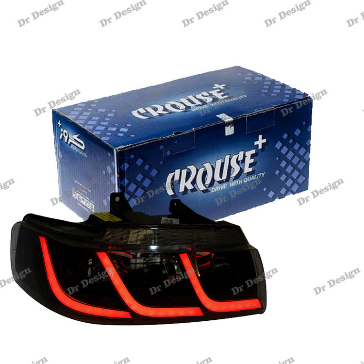 چراغ جلو اسپرت سمند کروز طرح C6 قرمز داخل مشکی