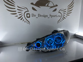 چراغ جلو اسپرت 206 طرح سه حلقه آبی یخی