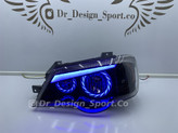 چراغ جلو اسپرت پراید 132 و 111 طرح توربو آبی داخل مشکی