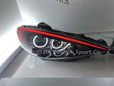 چراغ جلو اسپرت 206 طرح باکستر سفید قرمز