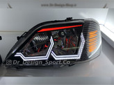 چراغ جلو اسپرت ال 90 طرح بی ام و سفید قرمز