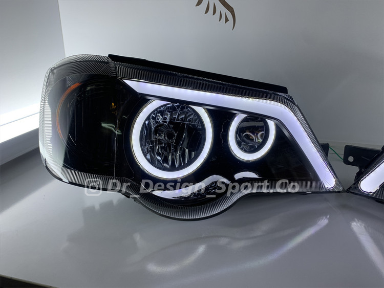 چراغ جلو اسپرت پراید 111 و 132 طرح باکستر سفید داخل مشکی