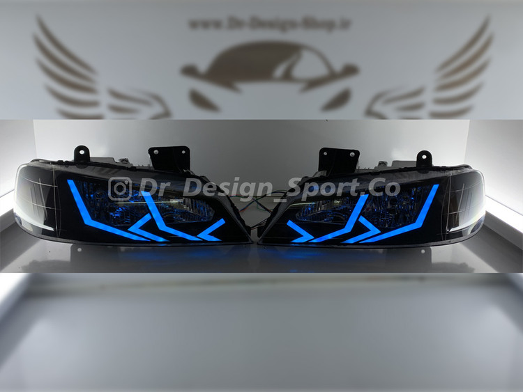 چراغ جلو اسپرت پارس طرح لامبورگینی آبی یخی