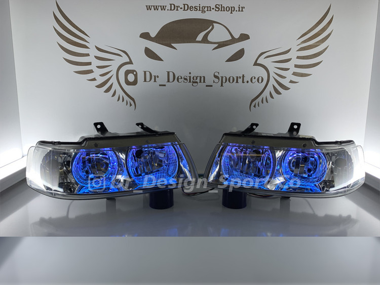 چراغ جلو اسپرت سمند طرح یو آبی یخی