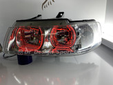 چراغ جلو اسپرت سمند طرح یو قرمز