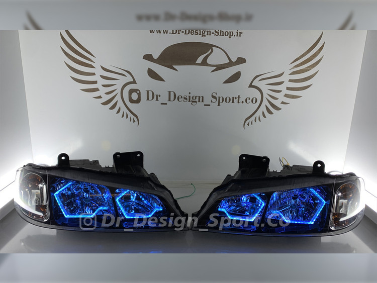 چراغ جلو اسپرت پارس مدرن طرح Bmw آبی یخی داخل مشکی