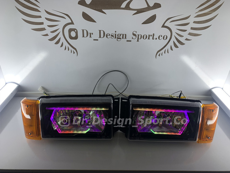 چراغ جلو اسپرت پیکان طرح هگزا فولکالر داخل مشکی