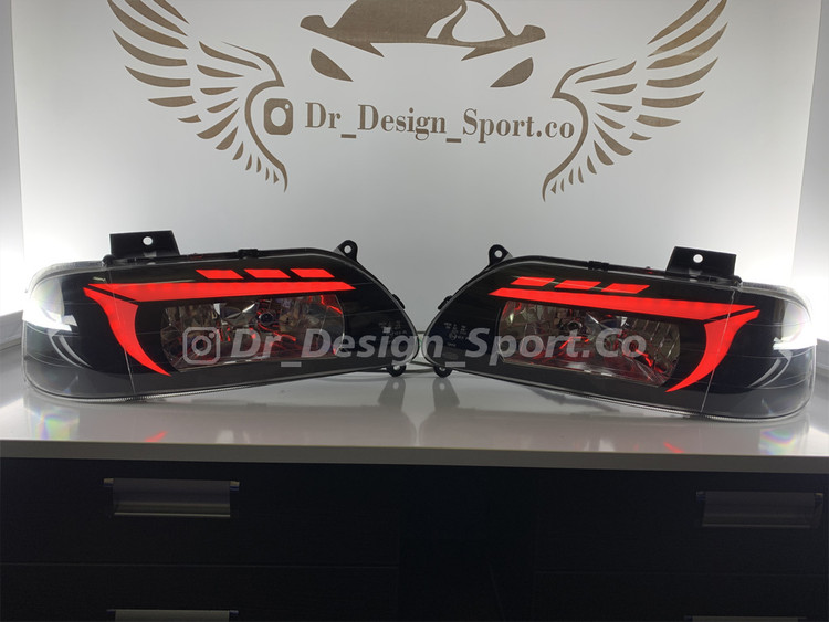 چراغ جلو اسپرت پراید طرح ویلد قرمز