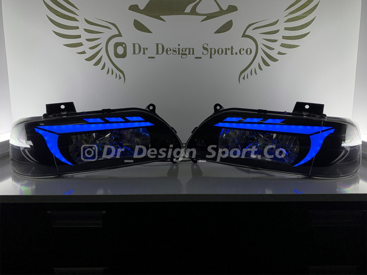 چراغ جلو اسپرت پراید طرح ویلد آبی