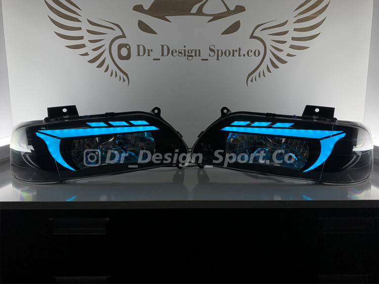 چراغ جلو اسپرت پراید طرح ویلد آبی یخی