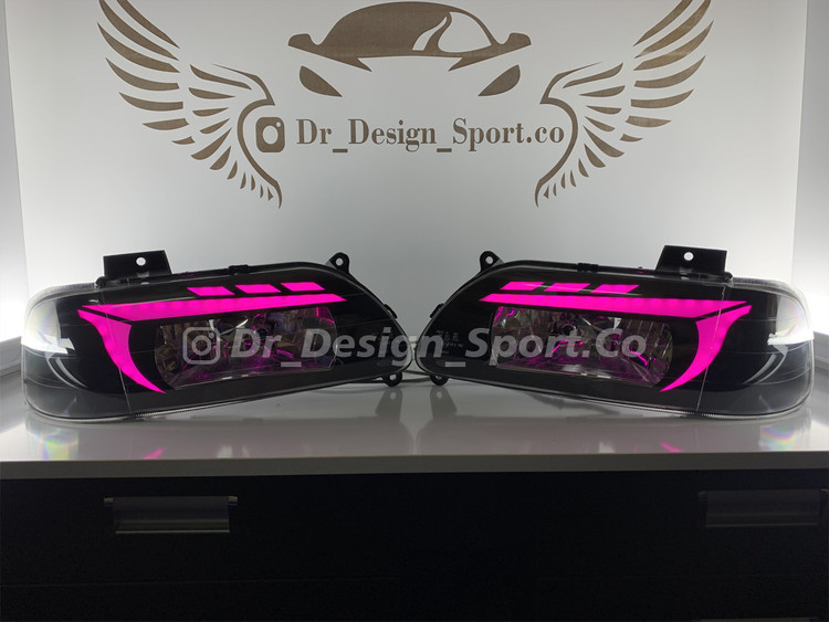 چراغ جلو اسپرت پراید طرح ویلد صورتی