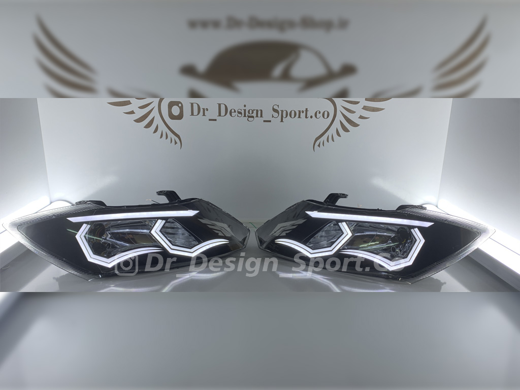 چراغ جلو اسپرت ساینا و کوئیک طرح ترانسفورمد سفید
