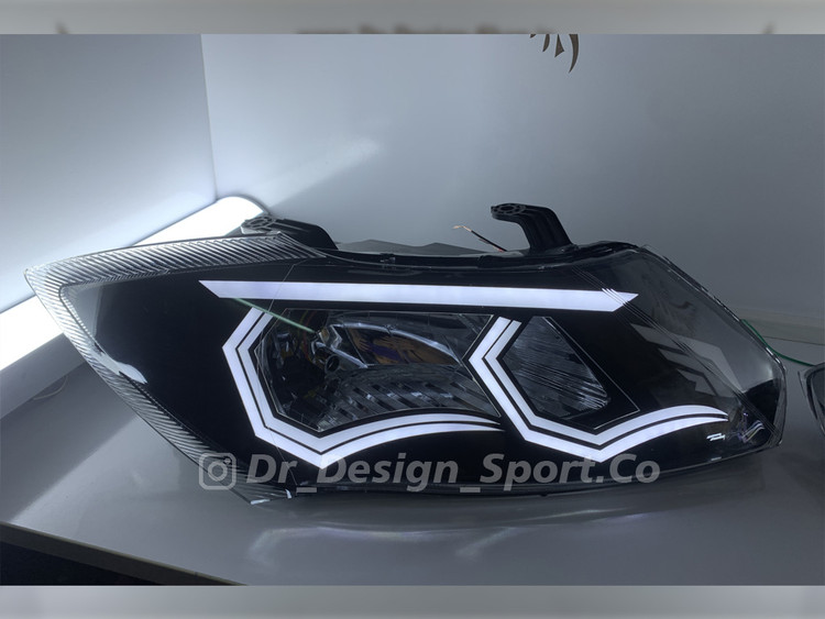 چراغ جلو اسپرت ساینا و کوئیک طرح ترانسفورمد سفید