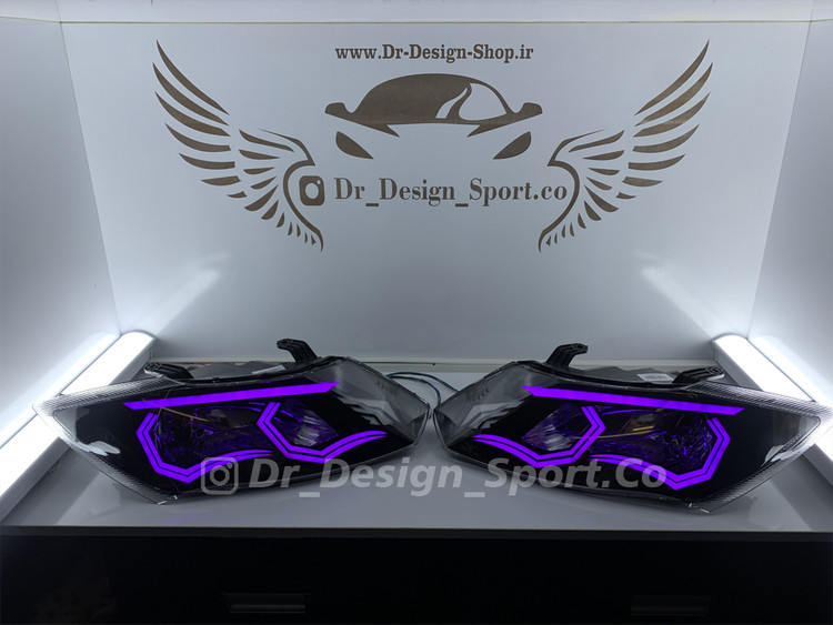 چراغ جلو اسپرت ساینا و کوئیک طرح ترانسفورمد بنفش