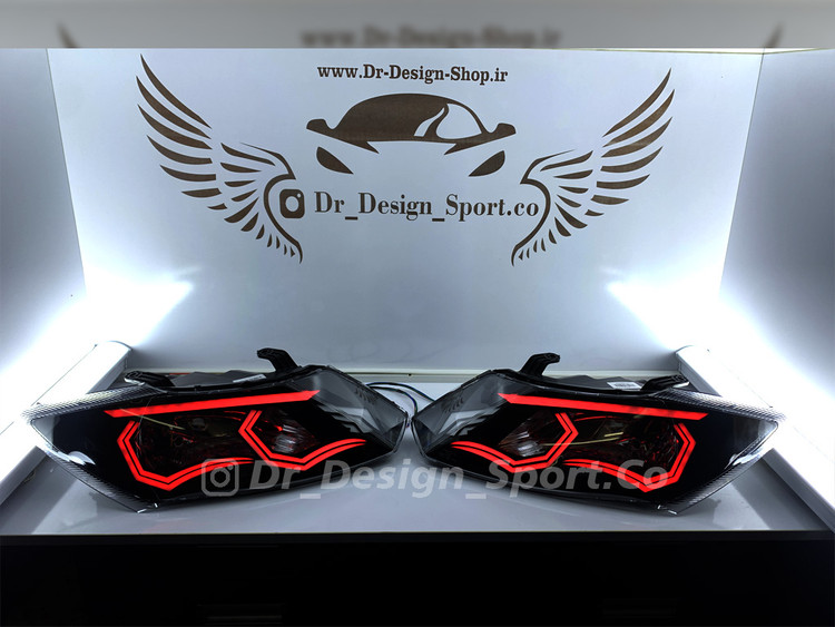 چراغ جلو اسپرت ساینا و کوئیک طرح ترانسفورمد قرمز