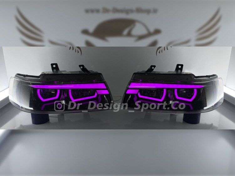 چراغ جلو اسپرت سمند طرح دمون صورتی