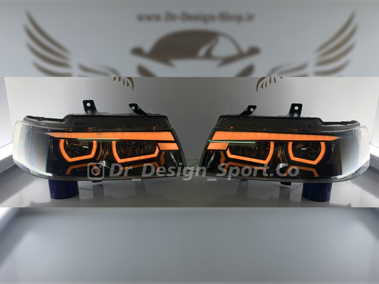 چراغ جلو اسپرت سمند طرح دمون انبه ای