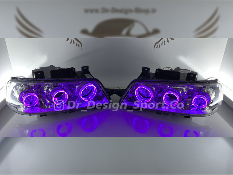 چراغ جلو اسپرت 405 اس ال ایکس طرح سه حلقه بنفش