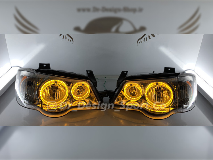 چراغ جلو اسپرت پراید 132 و 111 طرح گلس زنبوری انبه ای