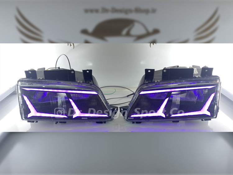 چراغ جلو اسپرت 405 طرح اونتادور بنفش
