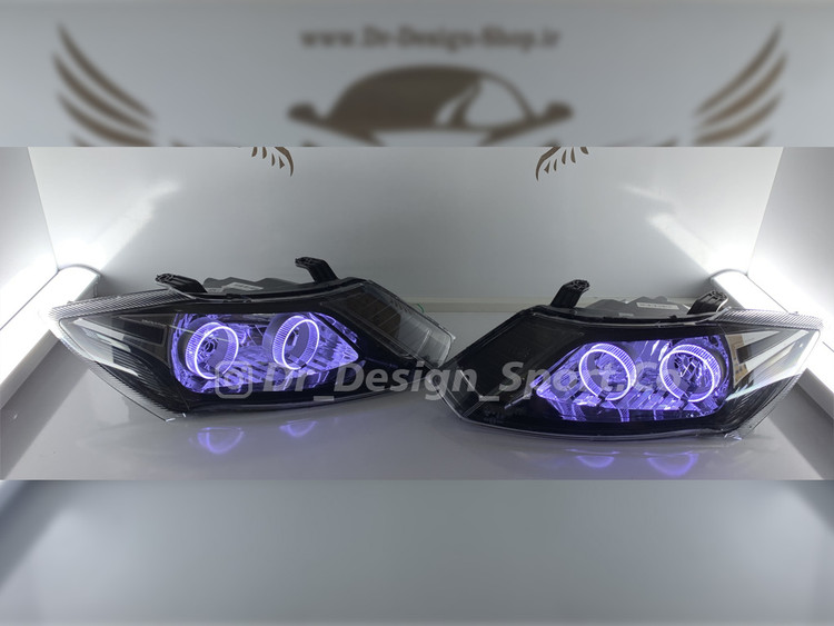 چراغ جلو اسپرت ساینا و کوییک مدل حلقه سه بعدی سفید