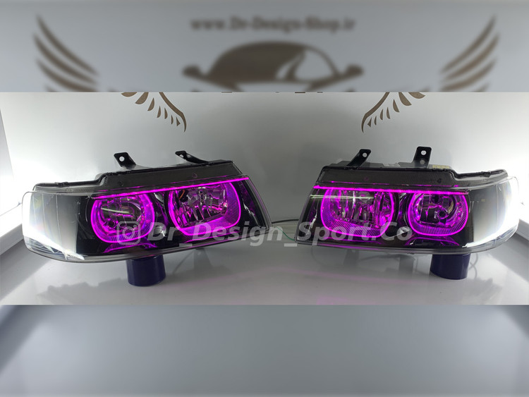 چراغ جلو اسپرت سمند مدرن طرح یو صورتی دو حالته