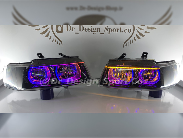 چراغ جلو اسپرت سمند مدرن طرح یو فولکالر دو حالته