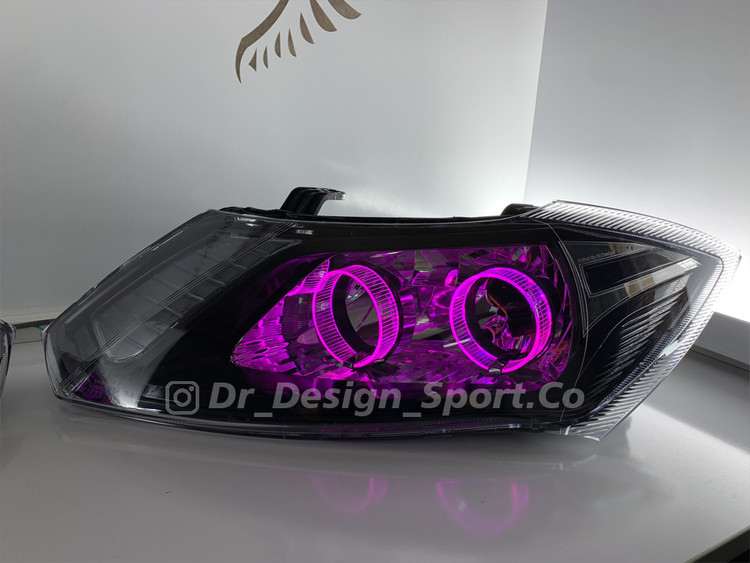 چراغ جلو اسپرت ساینا و کوییک مدل حلقه سه بعدی صورتی