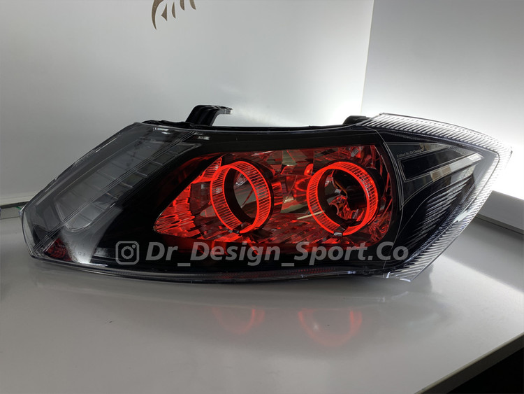 چراغ جلو اسپرت ساینا و کوییک مدل حلقه سه بعدی قرمز