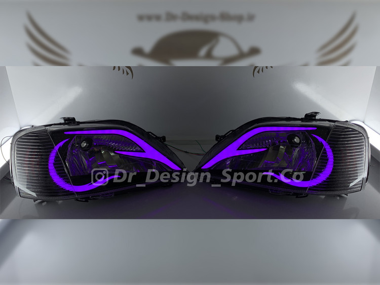 چراغ جلو اسپرت ال 90 طرح اف بنفش