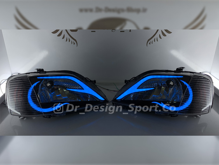چراغ جلو اسپرت ال 90 طرح اف آبی یخی