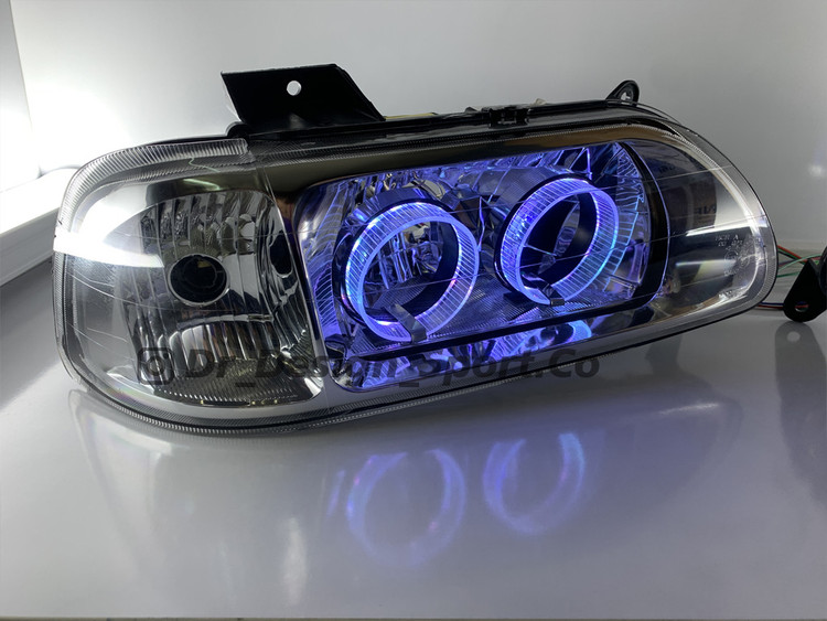 چراغ جلو اسپرت پراید حلقه سه بعدی سفید