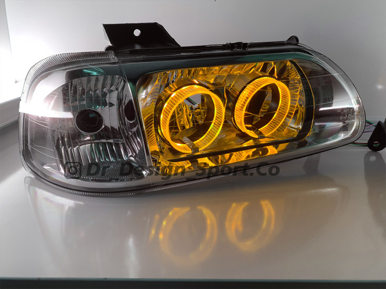 چراغ جلو اسپرت پراید حلقه سه بعدی انبه ای