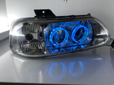 چراغ جلو اسپرت پراید حلقه سه بعدی آبی یخی