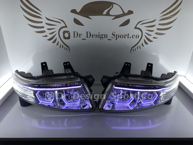 چراغ جلو اسپرت سمند سورن طرح هگزا سفید