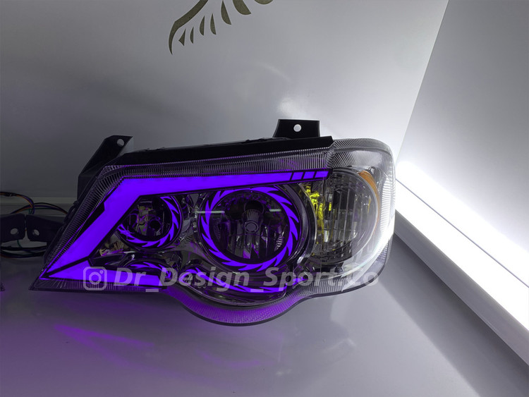 چراغ جلو اسپرت پراید 111 و 132 مدل تورنادو بنفش