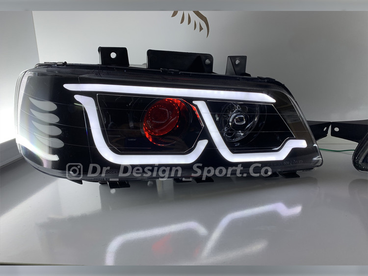 چراغ جلو اسپرت پژو 405 طرح بی ام و سفید